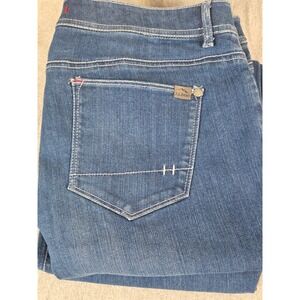 LL Bean Womens Selvedge‎ Trouser Jeans 36x32 Stretch Tapered Logo Preppy Rare